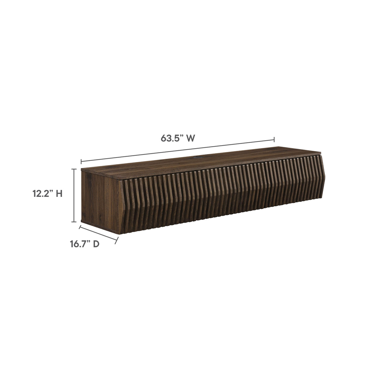 Scalio Floating TV Stand, Walnut