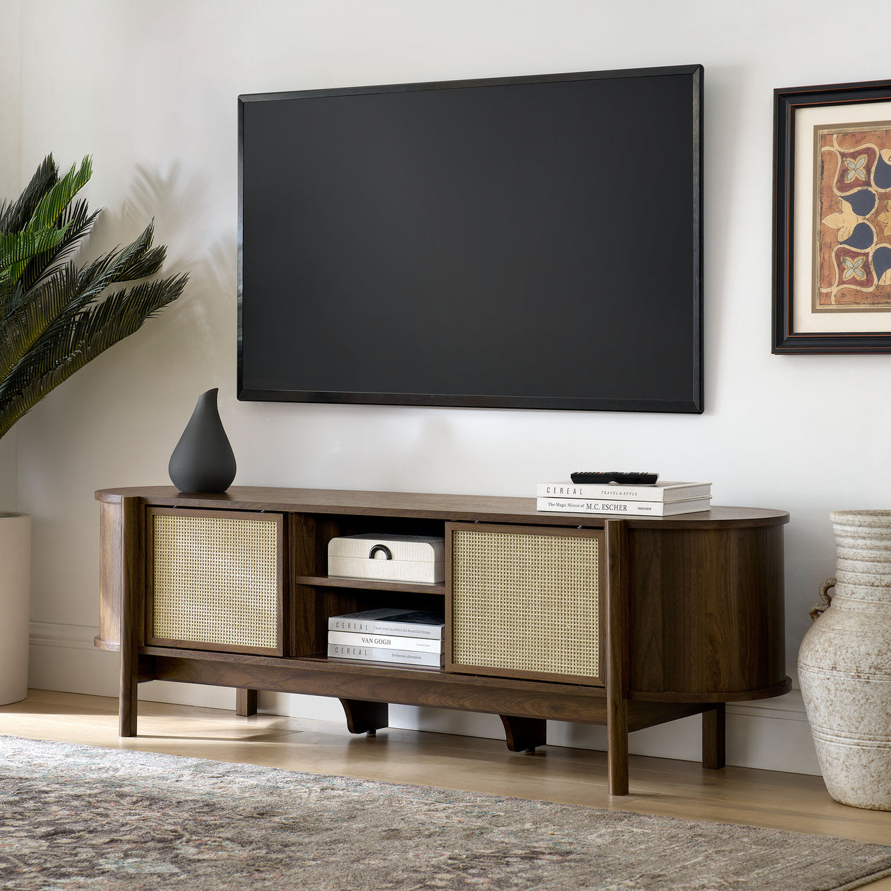 Cevoria TV Stand, Walnut