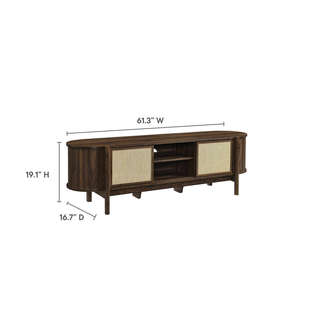 Cevoria TV Stand, Walnut