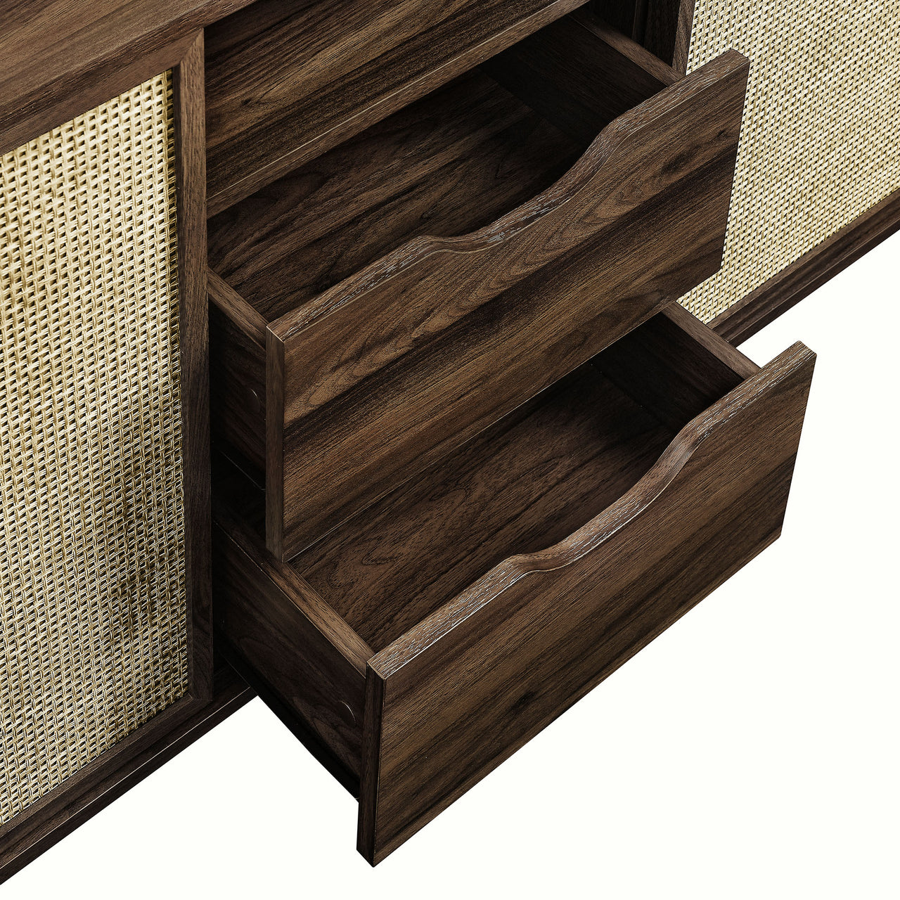 Cevoria Curved Sideboard | TV Stand, Walnut