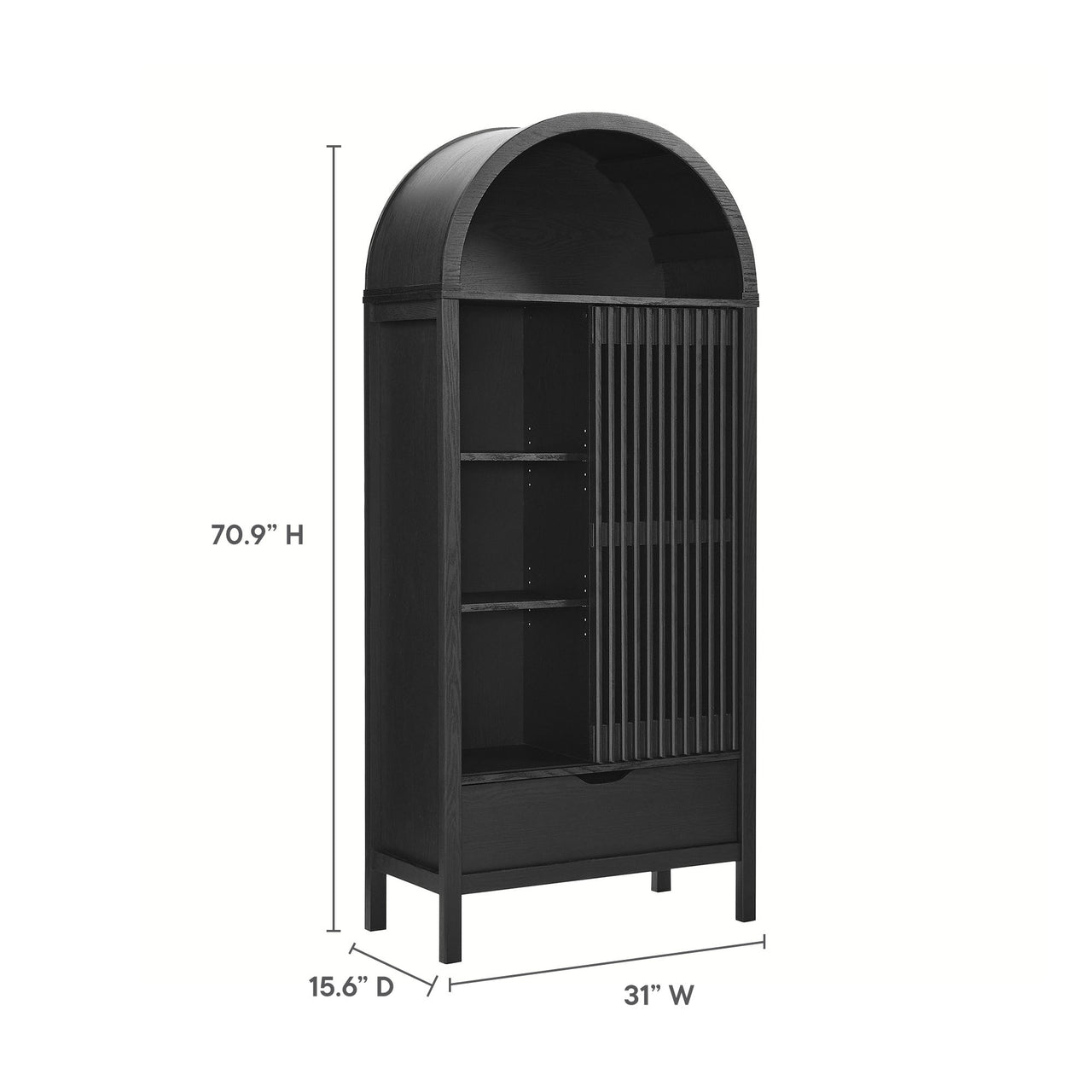 Scalio Storage Cabinet, Black