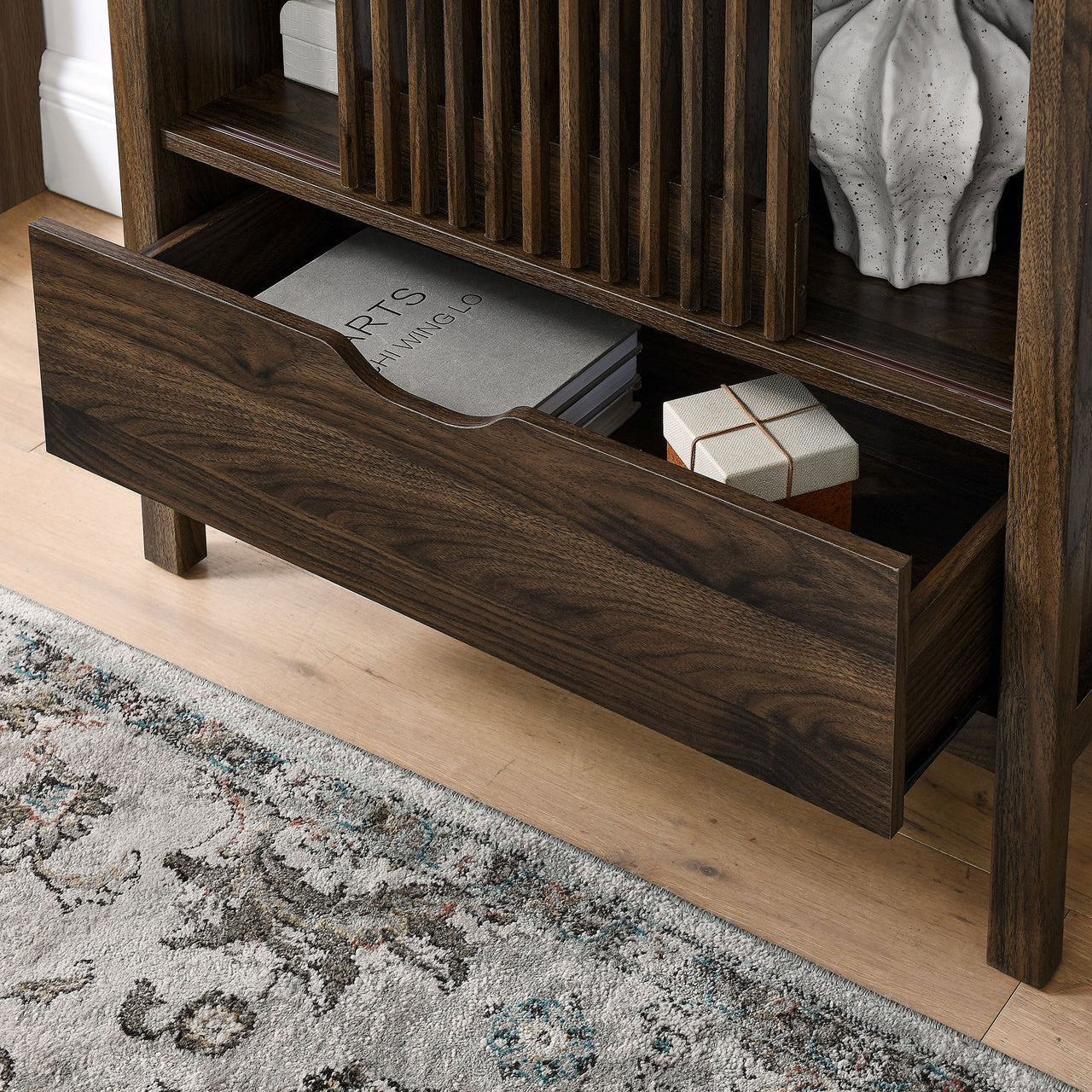 Scalio Storage Cabinet, Walnut