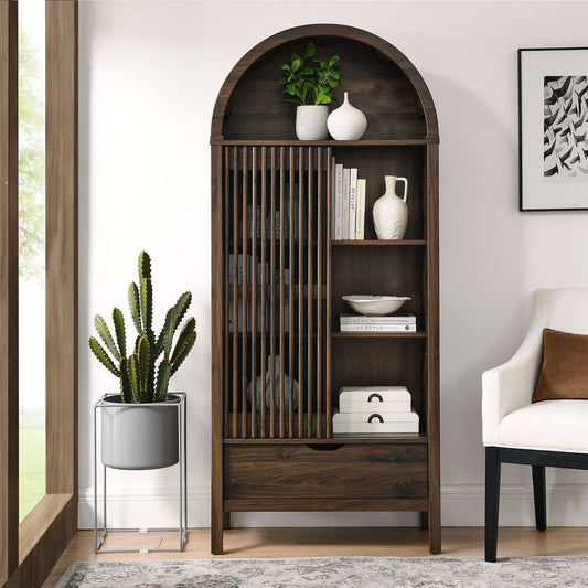 Scalio Storage Cabinet, Walnut