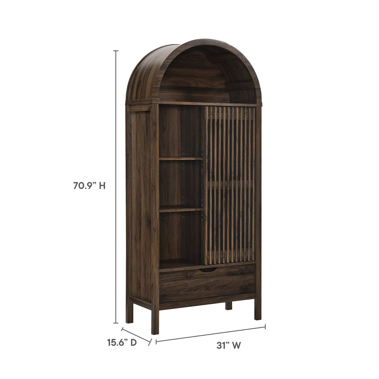 Scalio Storage Cabinet, Walnut