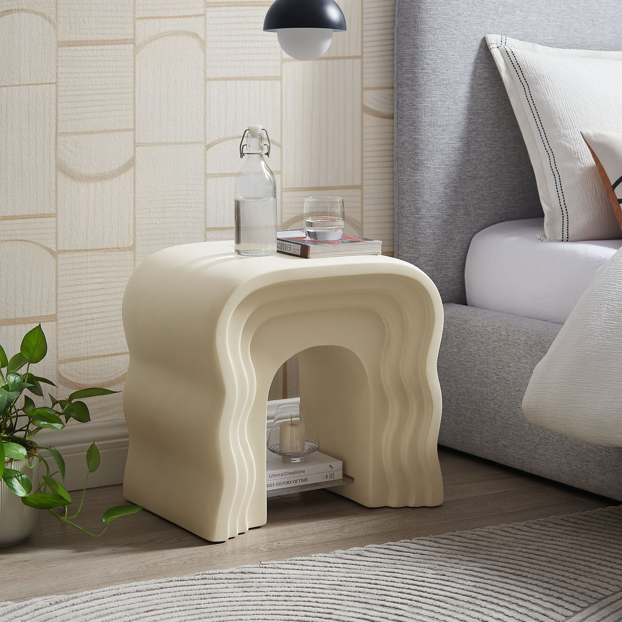 Corrynne Side Table, Ivory