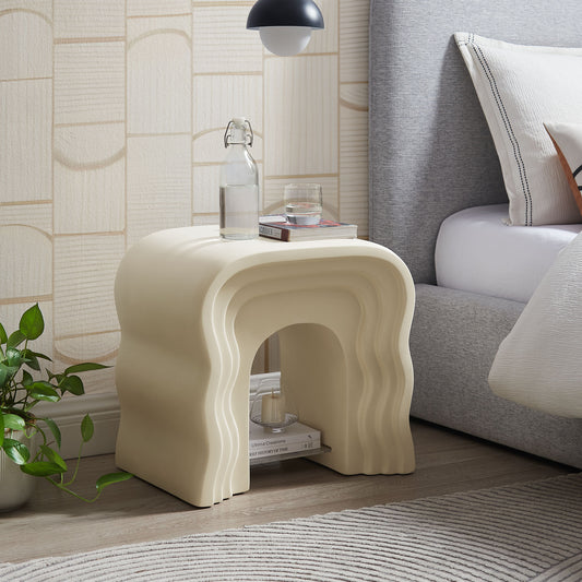 Corrynne Side Table, Ivory