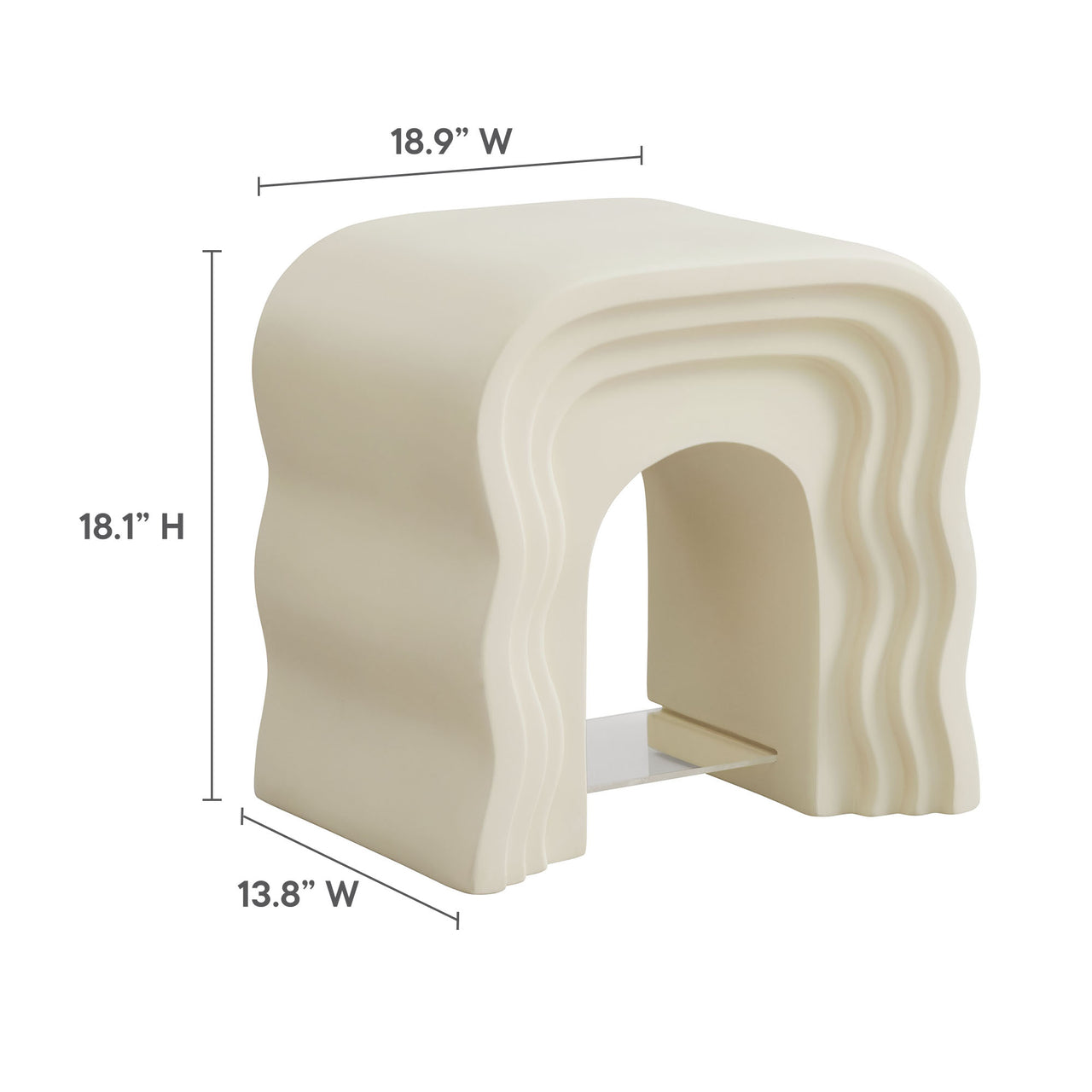 Corrynne Side Table, Ivory