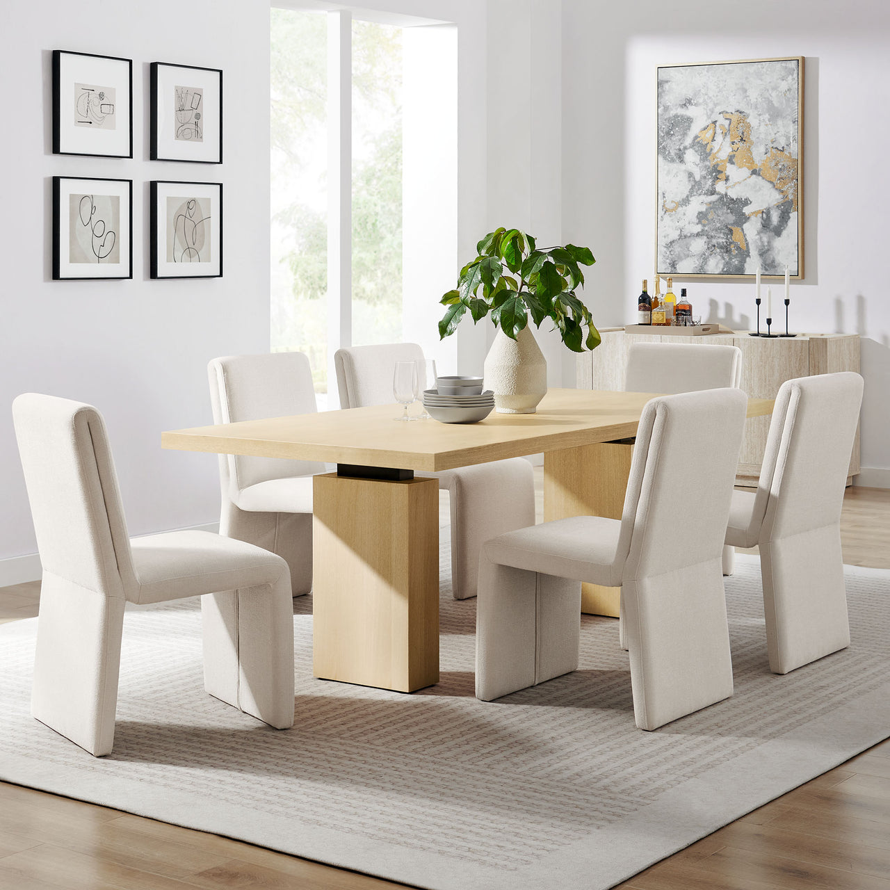 Levaryn Dining Table, Natural Wood