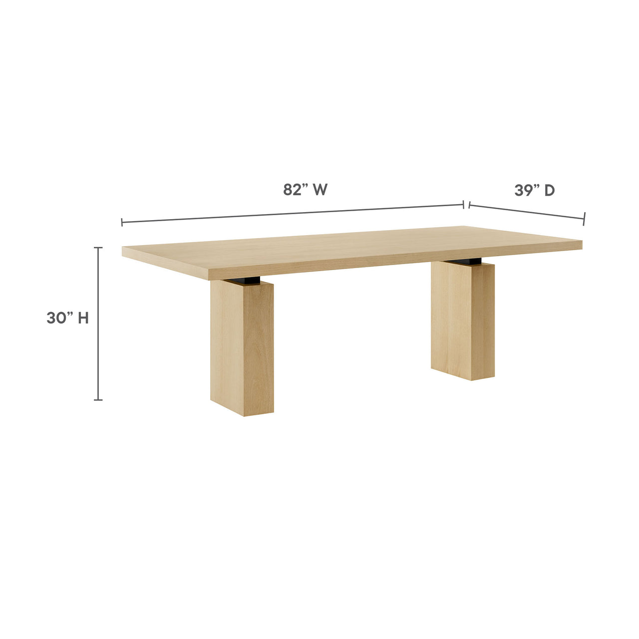 Levaryn Dining Table, Natural Wood