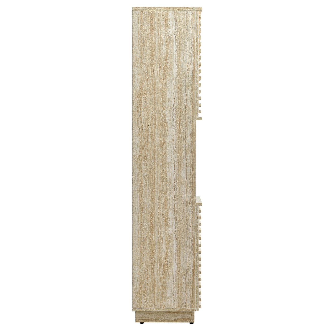 Ventra Tall Plinth Bathroom Cabinet, Travertine