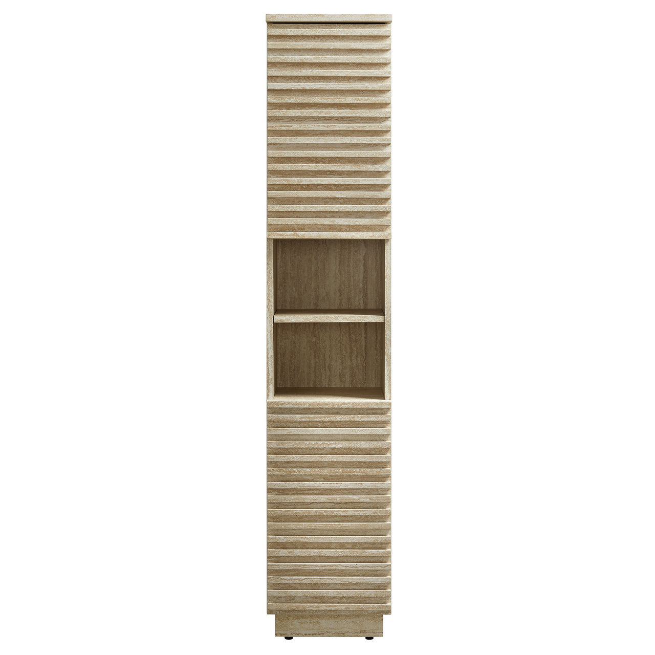 Ventra Tall Plinth Bathroom Cabinet, Travertine