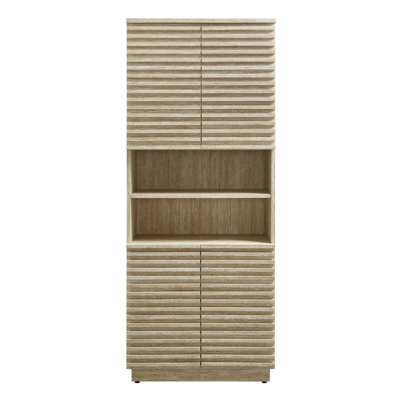 Ventra Tall Bathroom Cabinet, Travertine