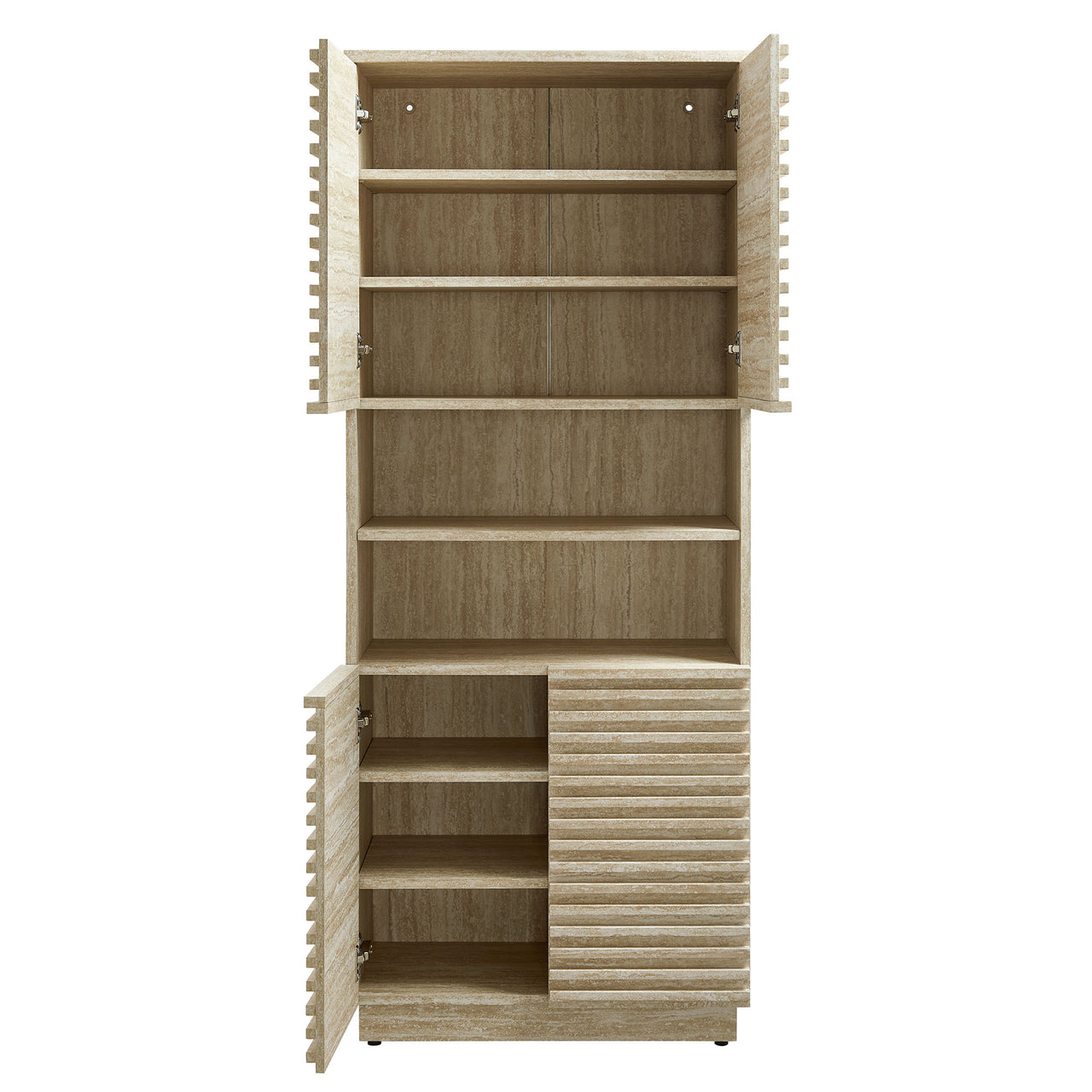 Ventra Tall Bathroom Cabinet, Travertine