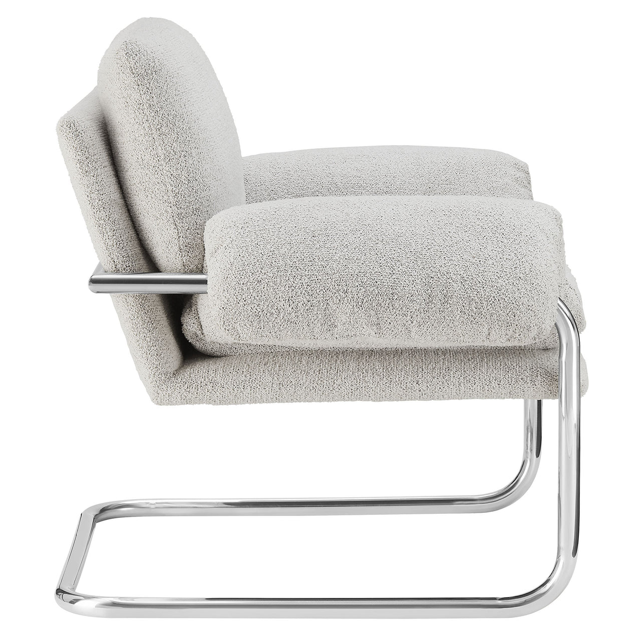 Talora Boucle Armchair, Light Gray