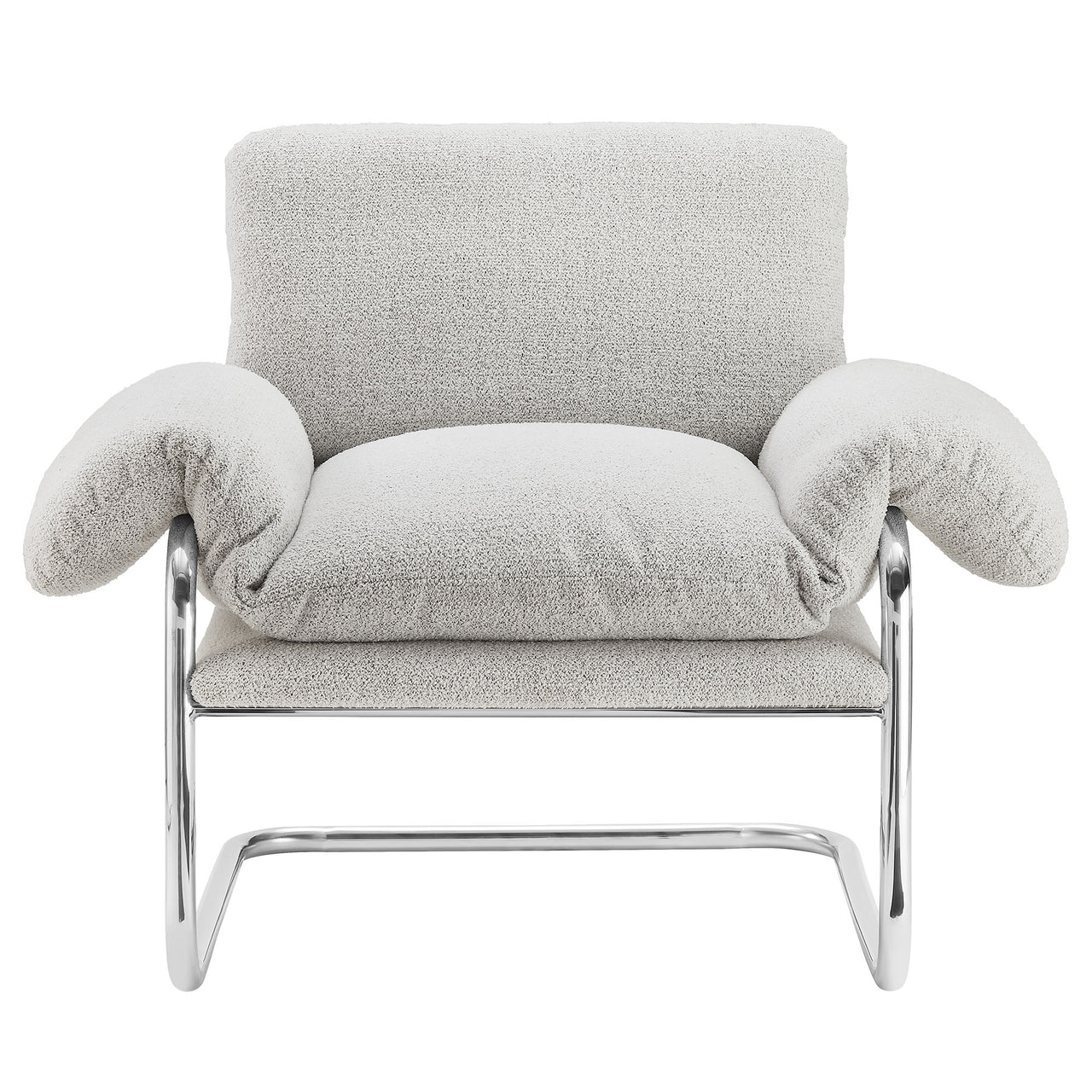 Talora Boucle Armchair, Light Gray