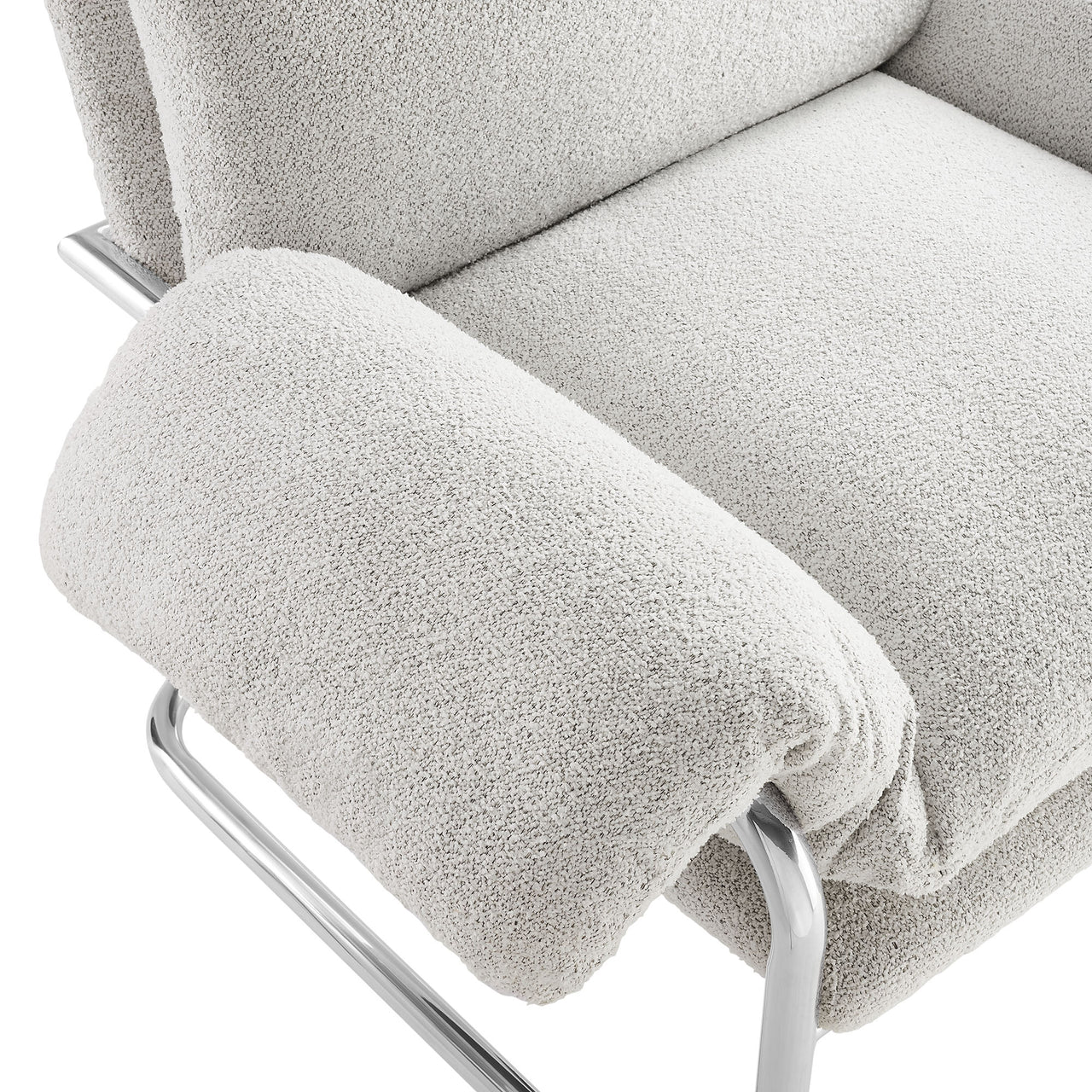 Talora Boucle Armchair, Light Gray