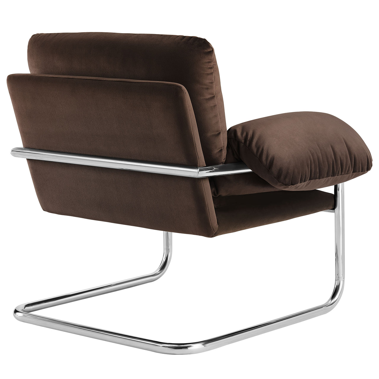 Talora Velvet Armchair, Chocolate Brown