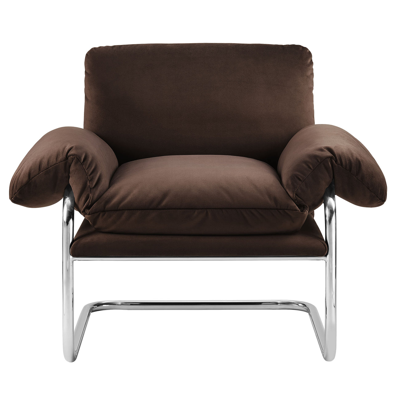 Talora Velvet Armchair, Chocolate Brown