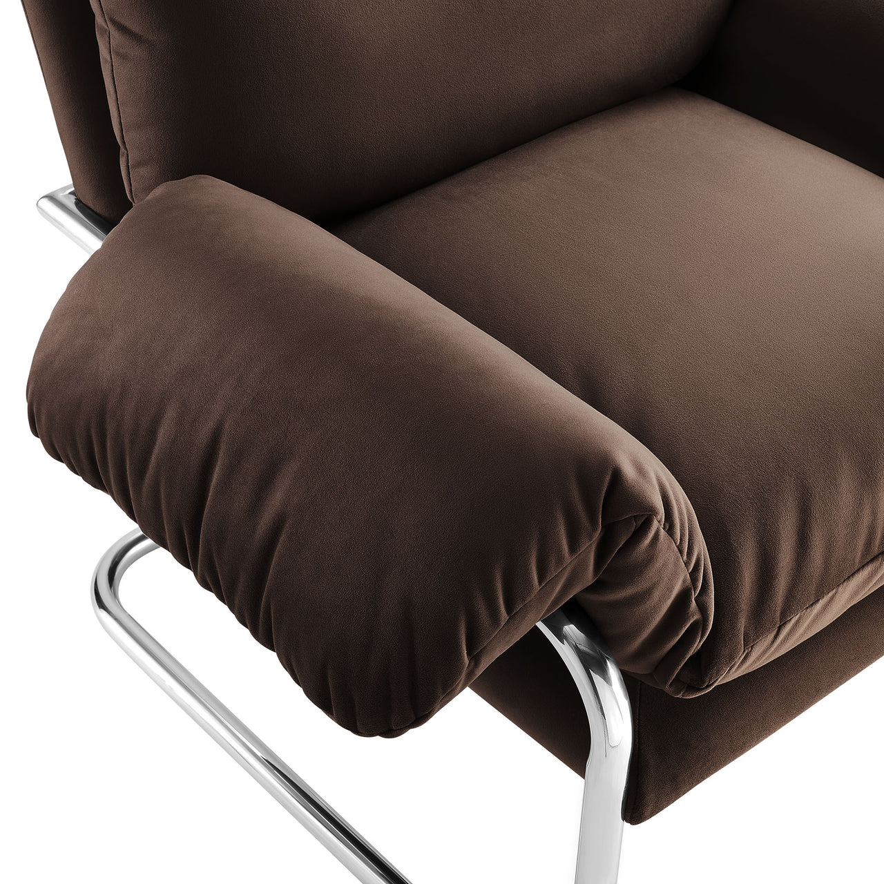 Talora Velvet Armchair, Chocolate Brown