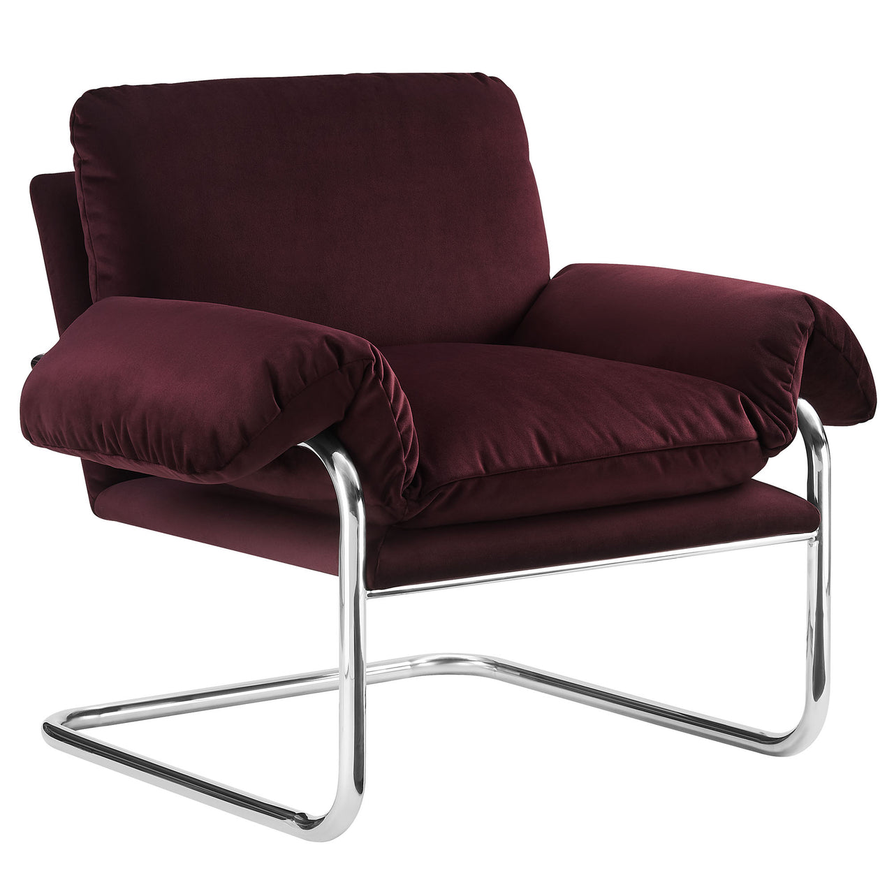 Talora Velvet Armchair, Wine