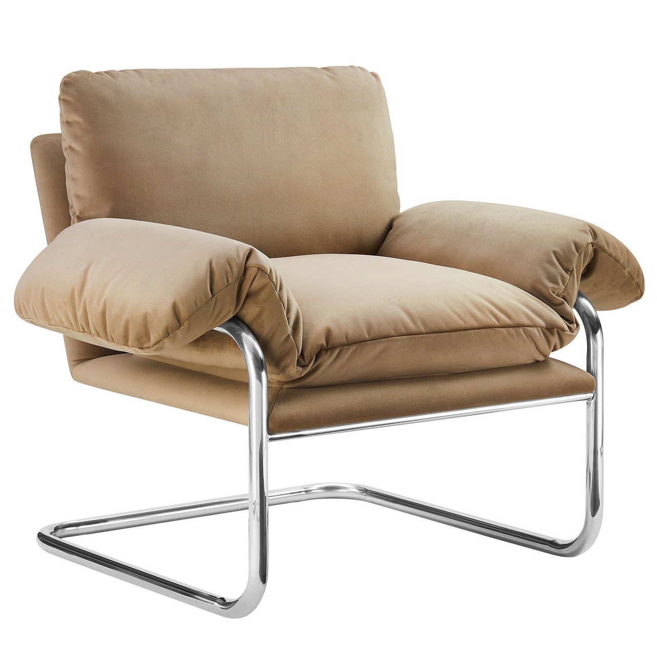 Talora Velvet Armchair, Taupe