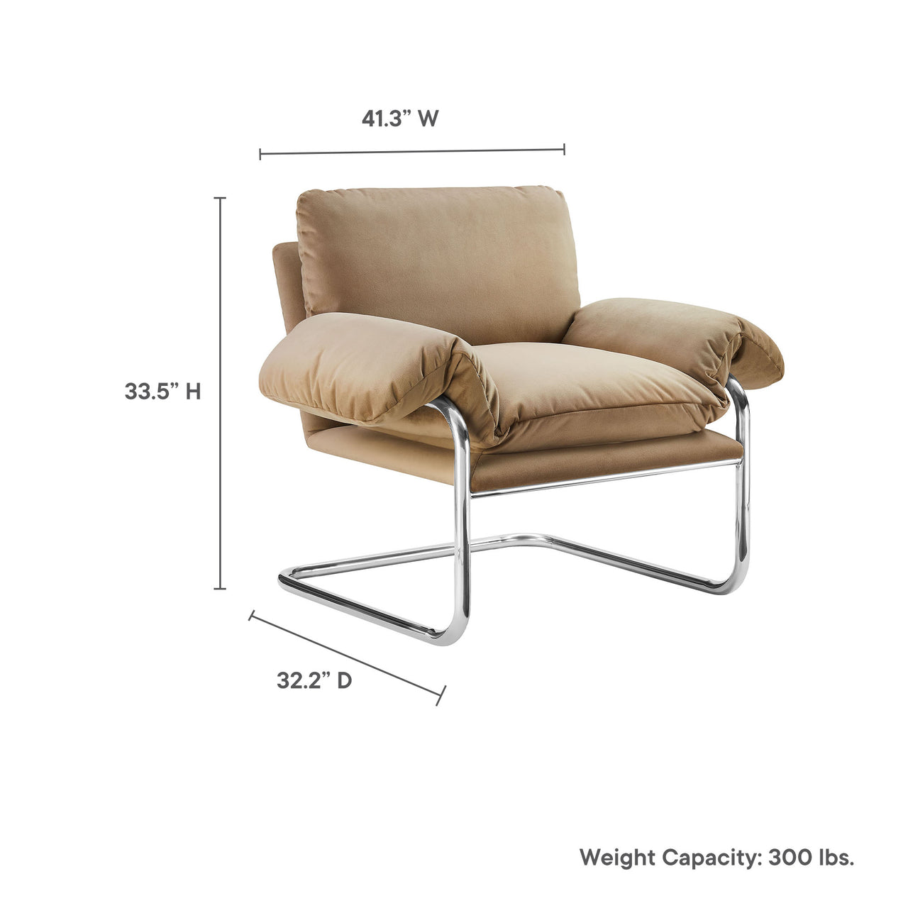 Talora Velvet Armchair, Taupe