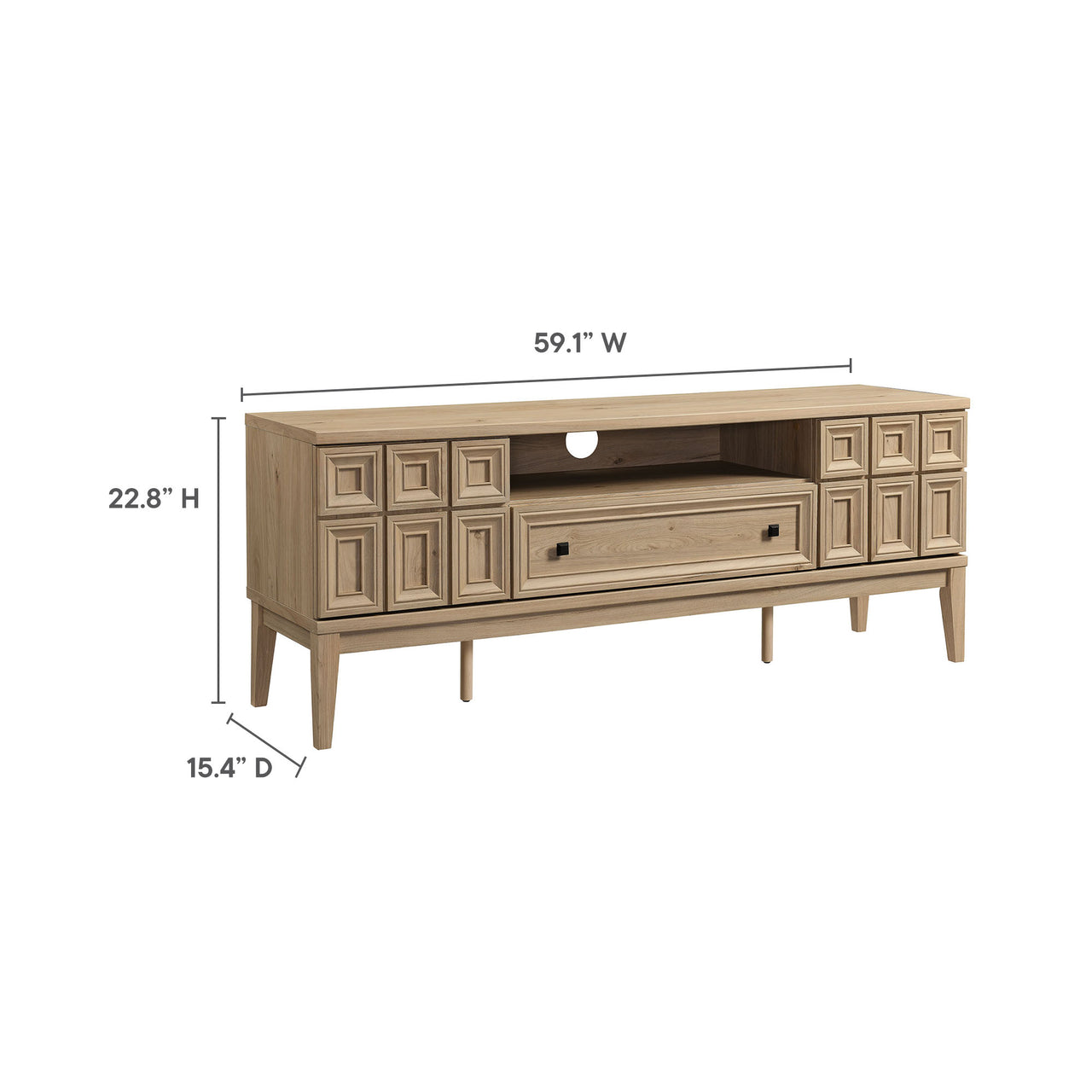 Colosseum TV Stand, Light Oak