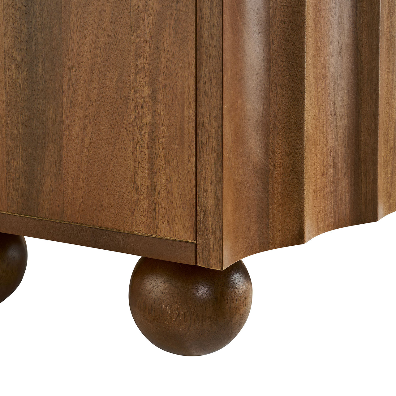 Seismic Carved TV Stand, Large, Walnut