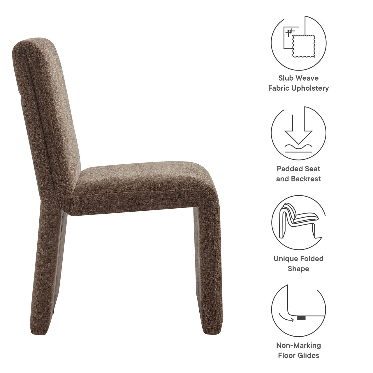 Imi Fabric Dining Chair, Mocha
