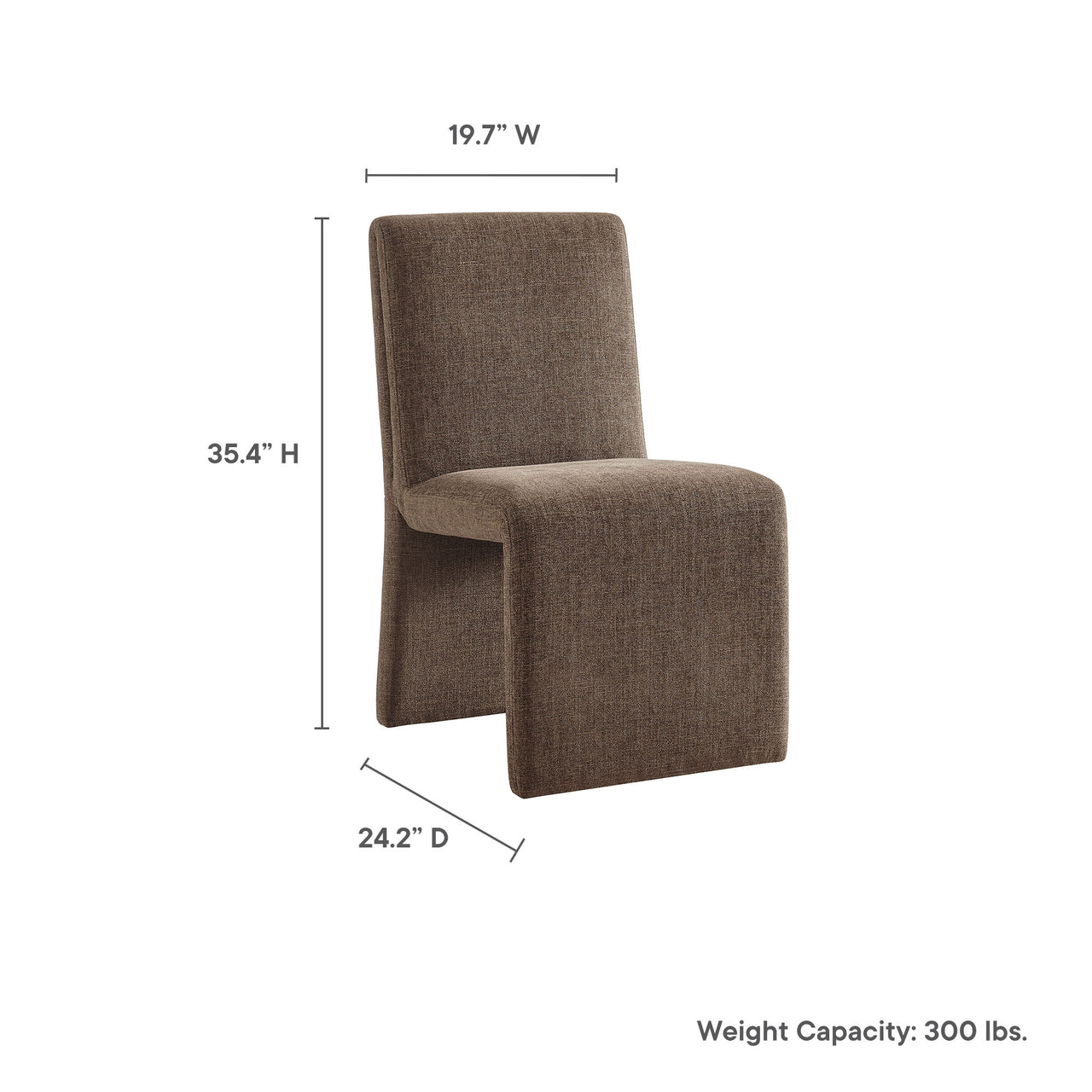 Imi Fabric Dining Chair, Mocha