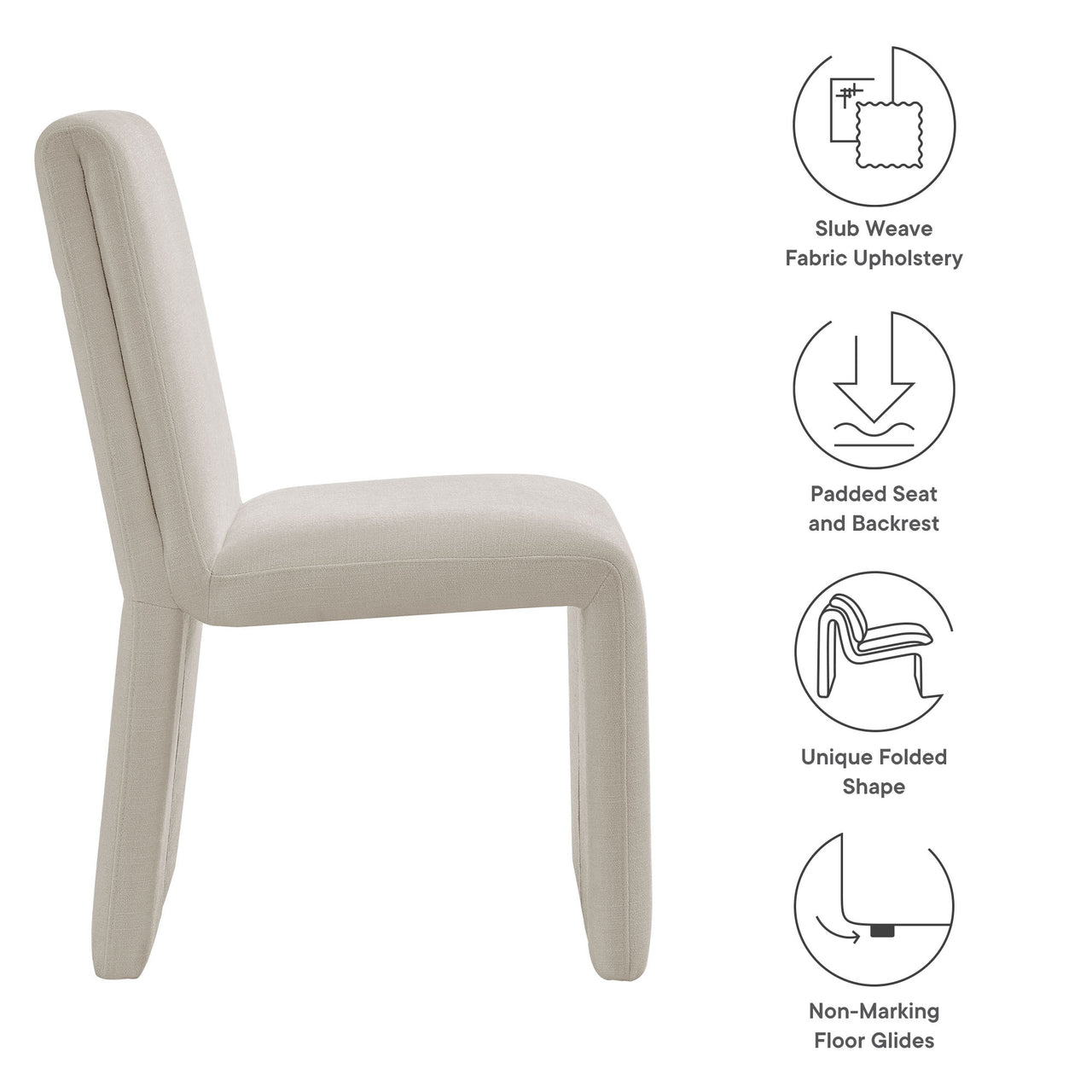 Imi Fabric Dining Chair, Sand