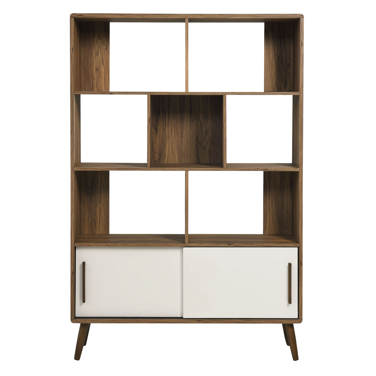 Erisen Bookcase, Large, Walnut & Linen