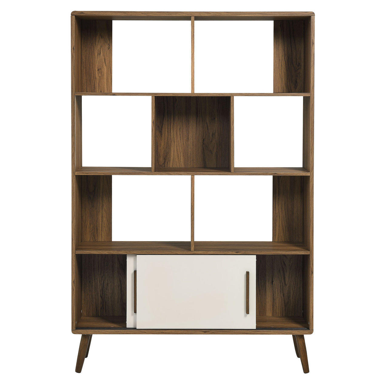 Erisen Bookcase, Large, Walnut & Linen