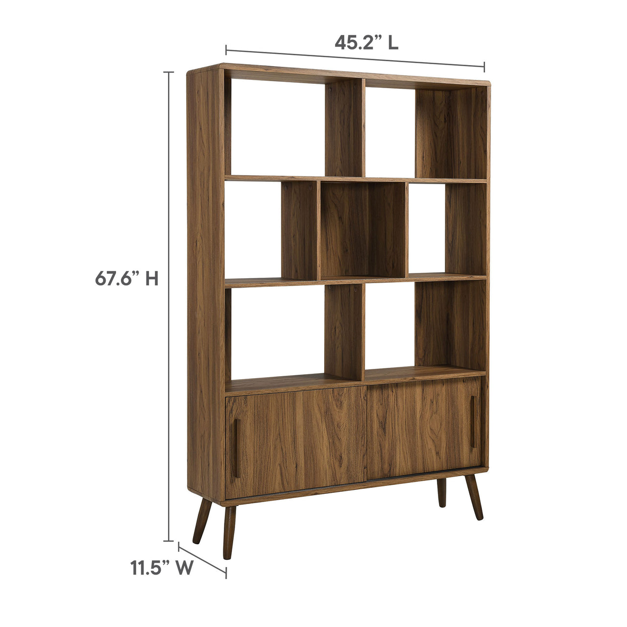 Erisen Bookcase, Large, Walnut
