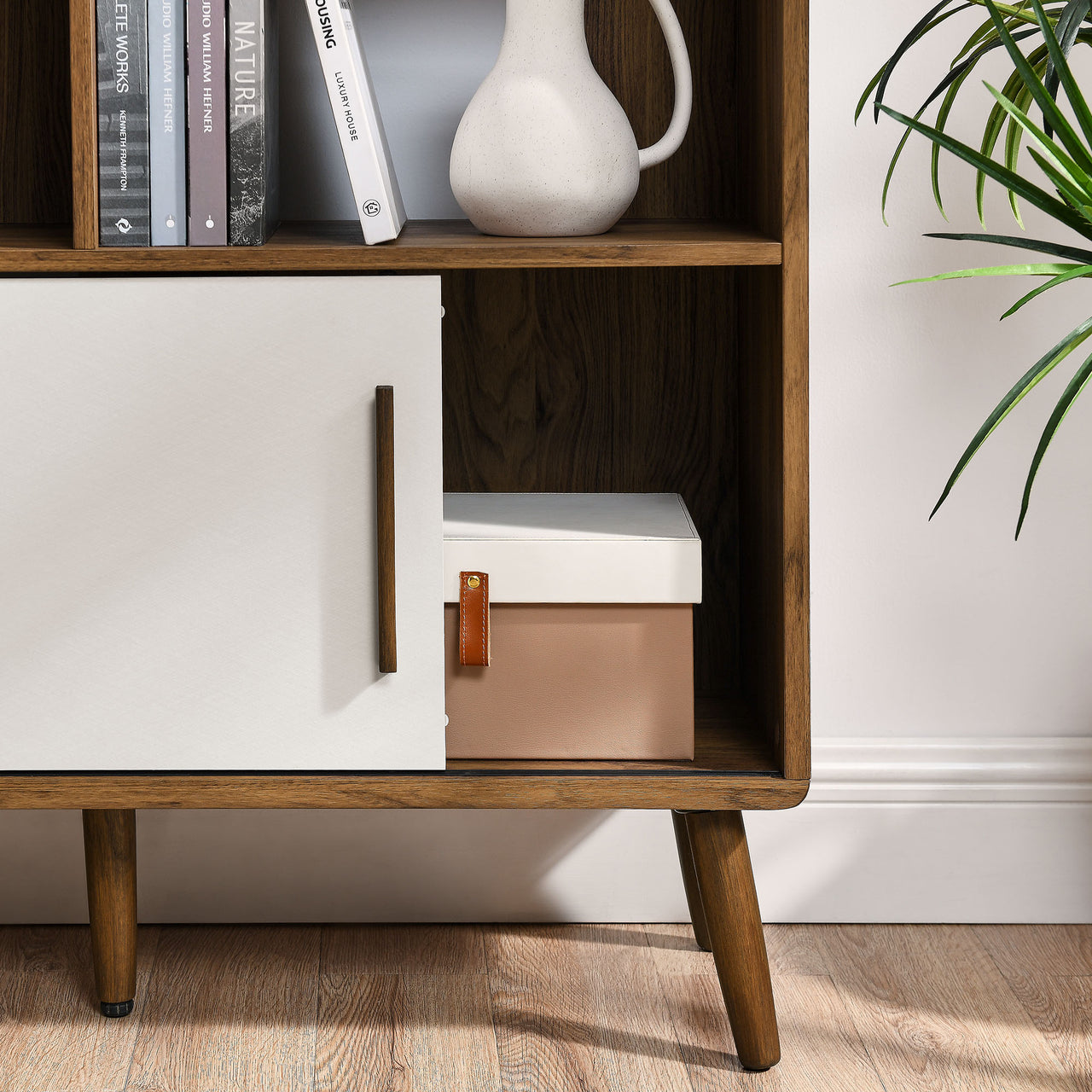 Erisen Bookcase, Extra Large, Walnut & Linen