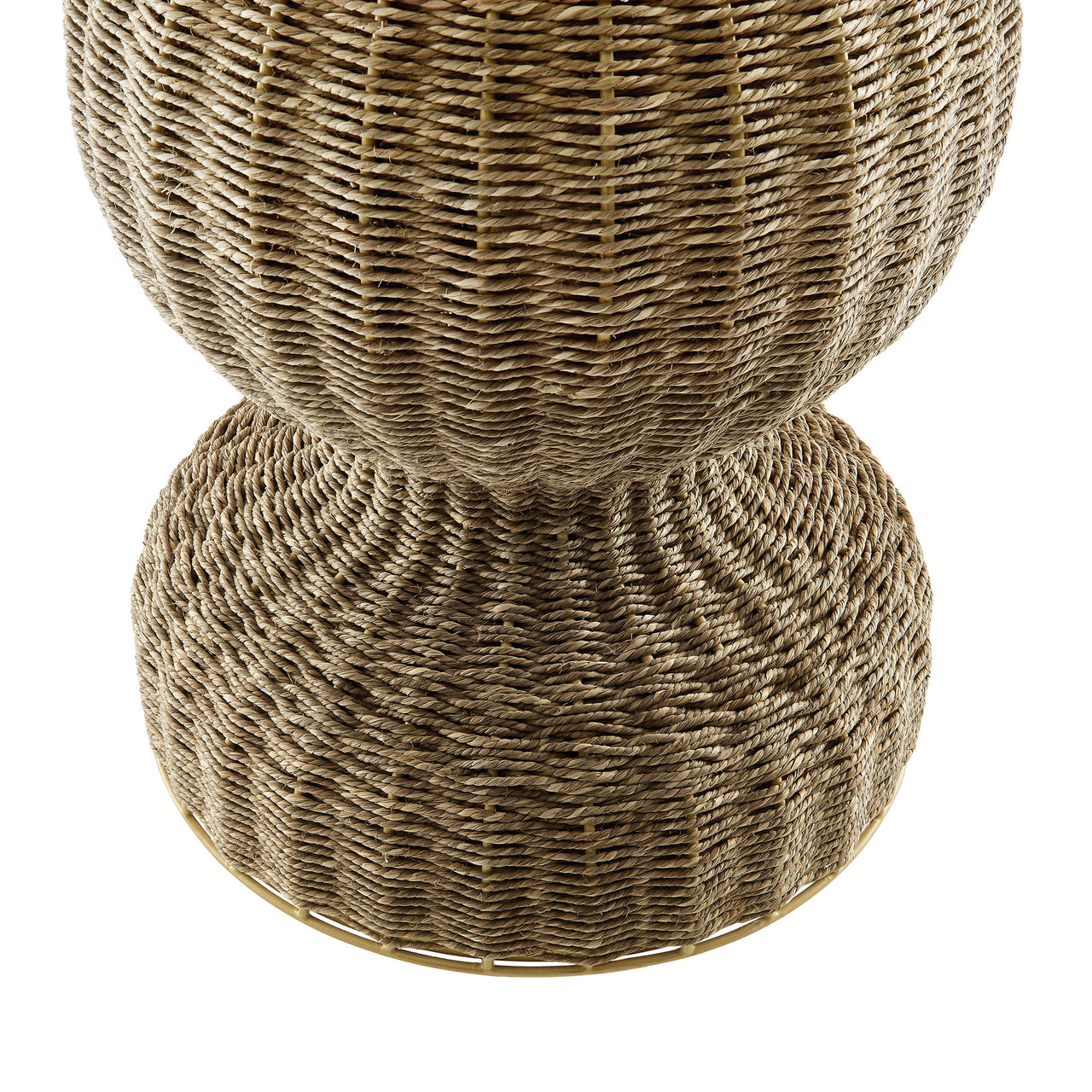 Valthera Round Dining Table, White & Natural Wood