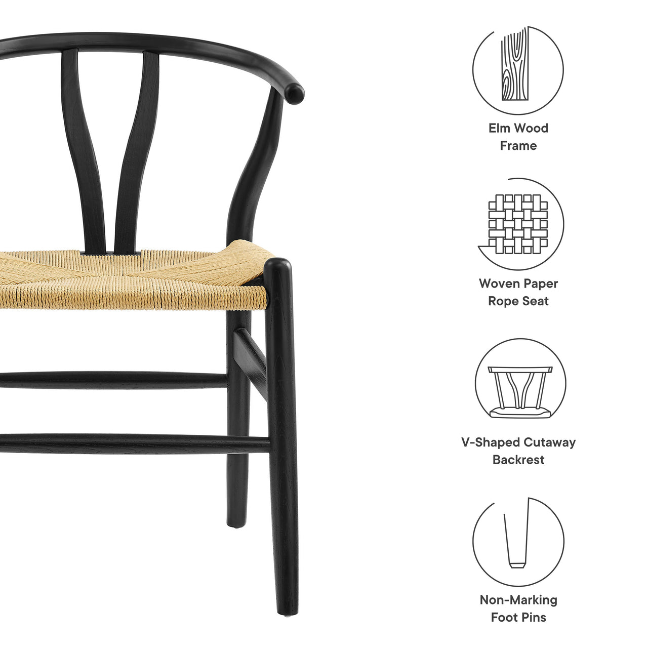 Shaker Dining Chair, Black