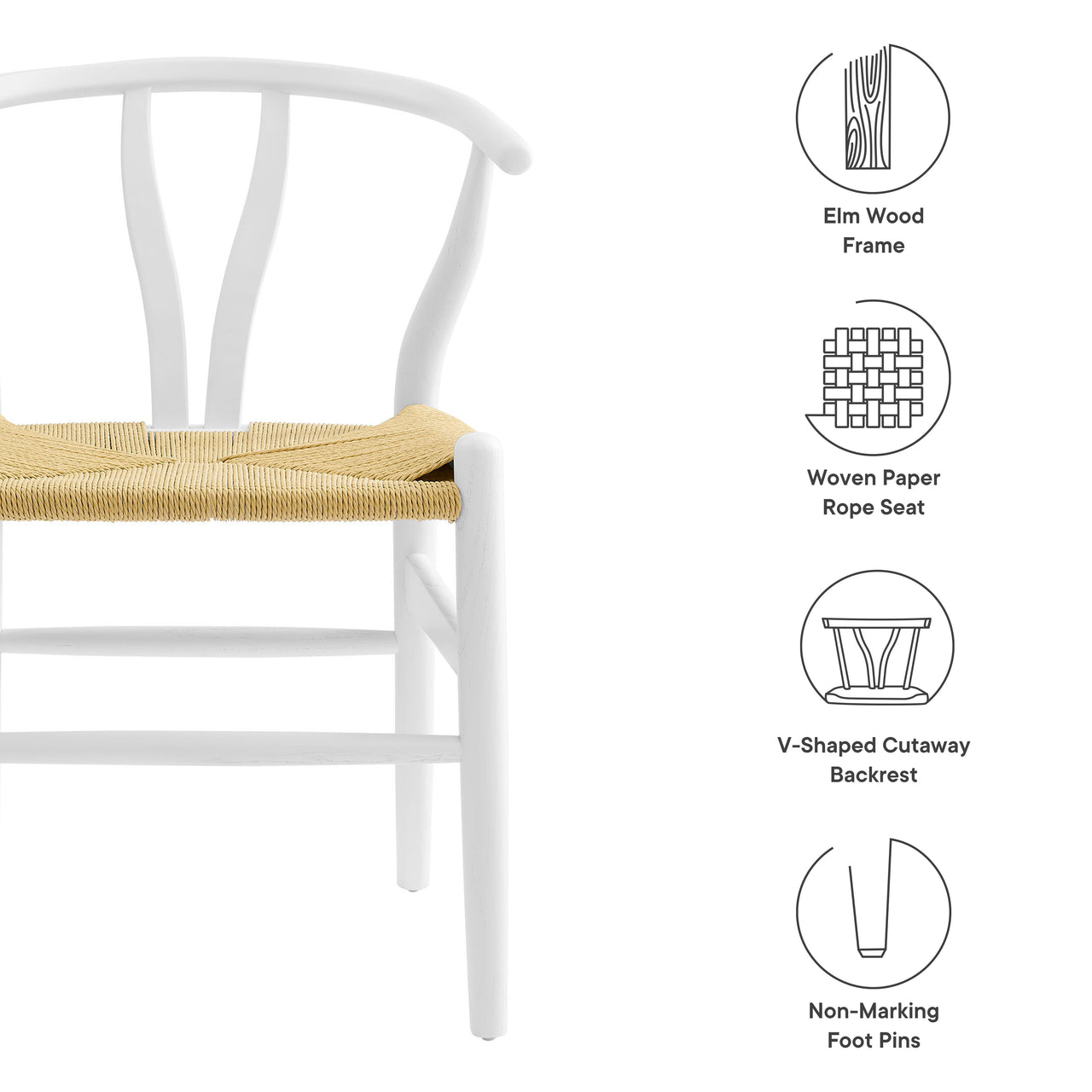 Shaker Dining Chair, White