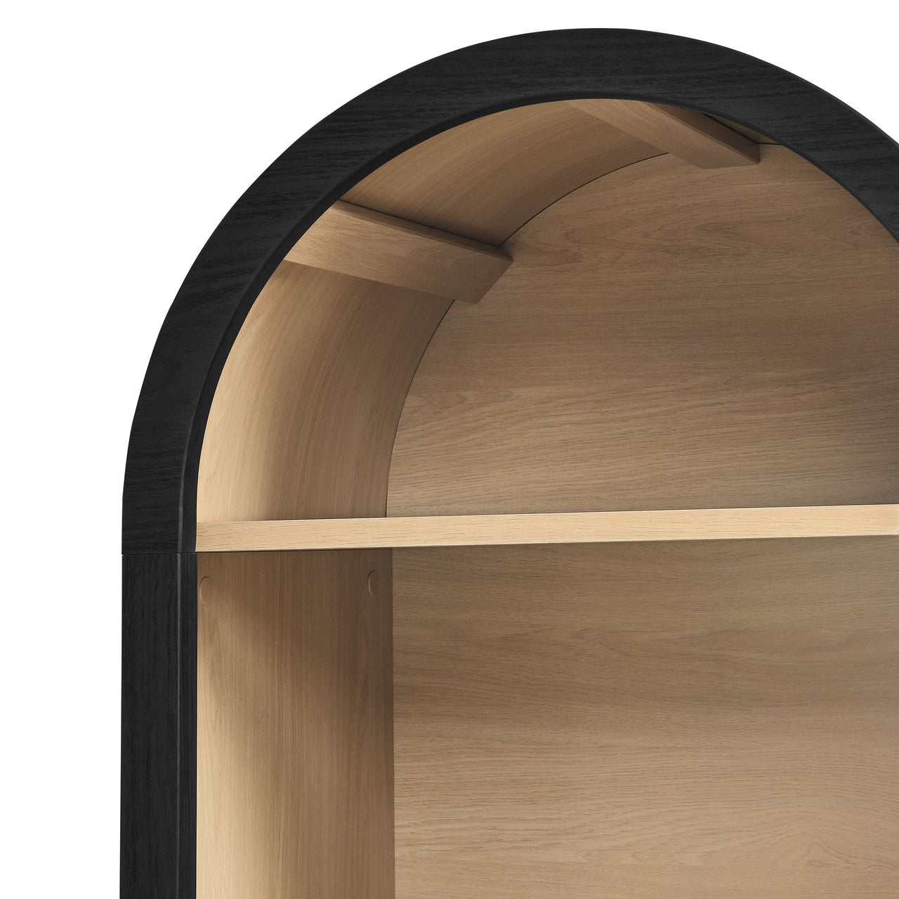 Eloweth Bookcase | Display Cabinet, Small, Black