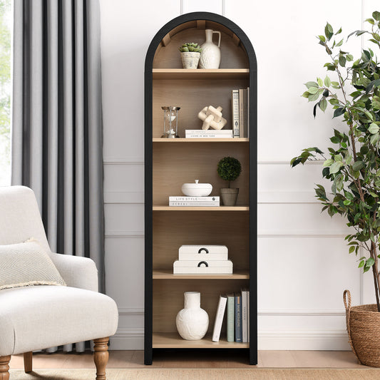 Eloweth Bookcase | Display Cabinet, Small, Black