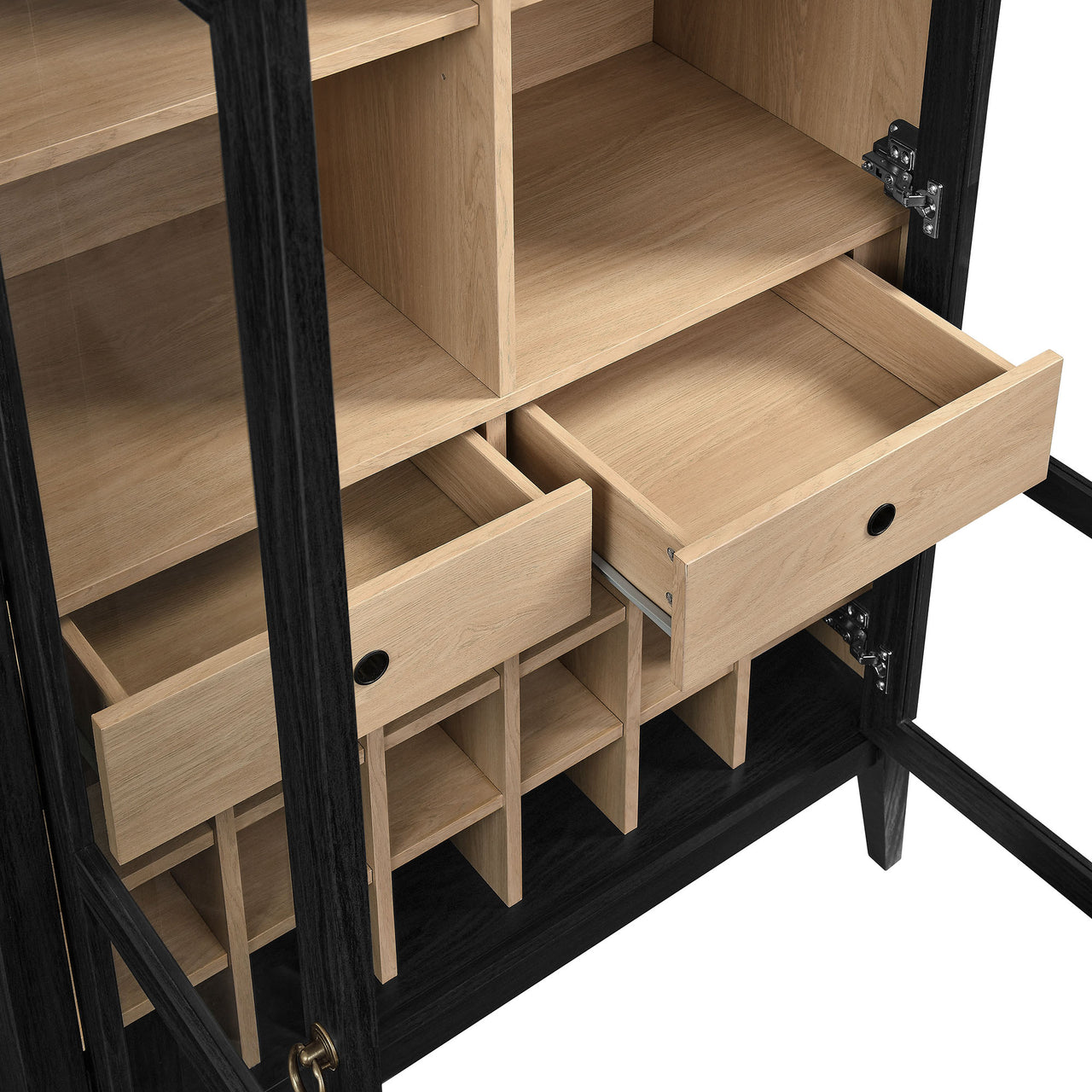 Althene Arched Bar Cabinet, Black