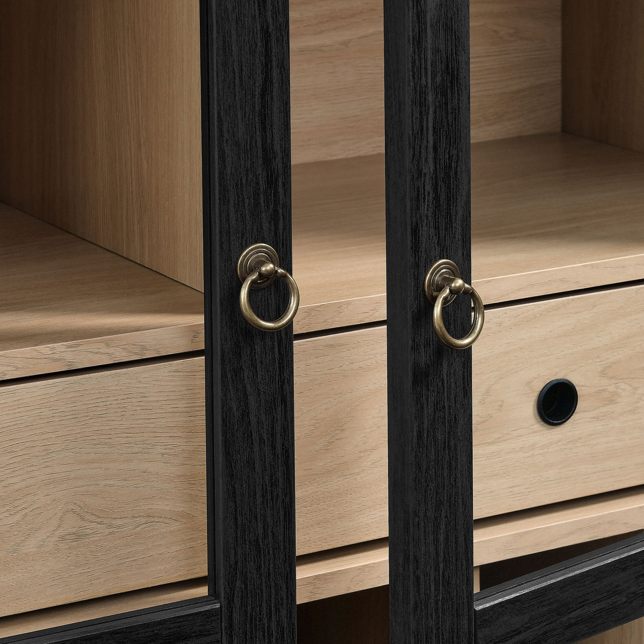 Althene Arched Bar Cabinet, Black