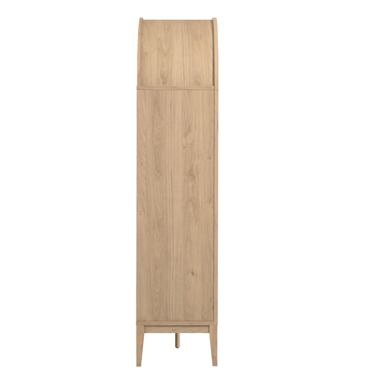 Althene Arched Bar Cabinet, Light Oak