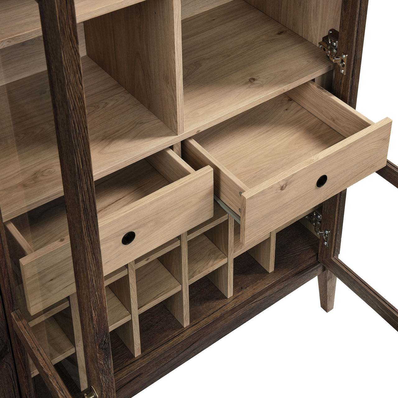 Althene Arched Bar Cabinet, Dark Walnut