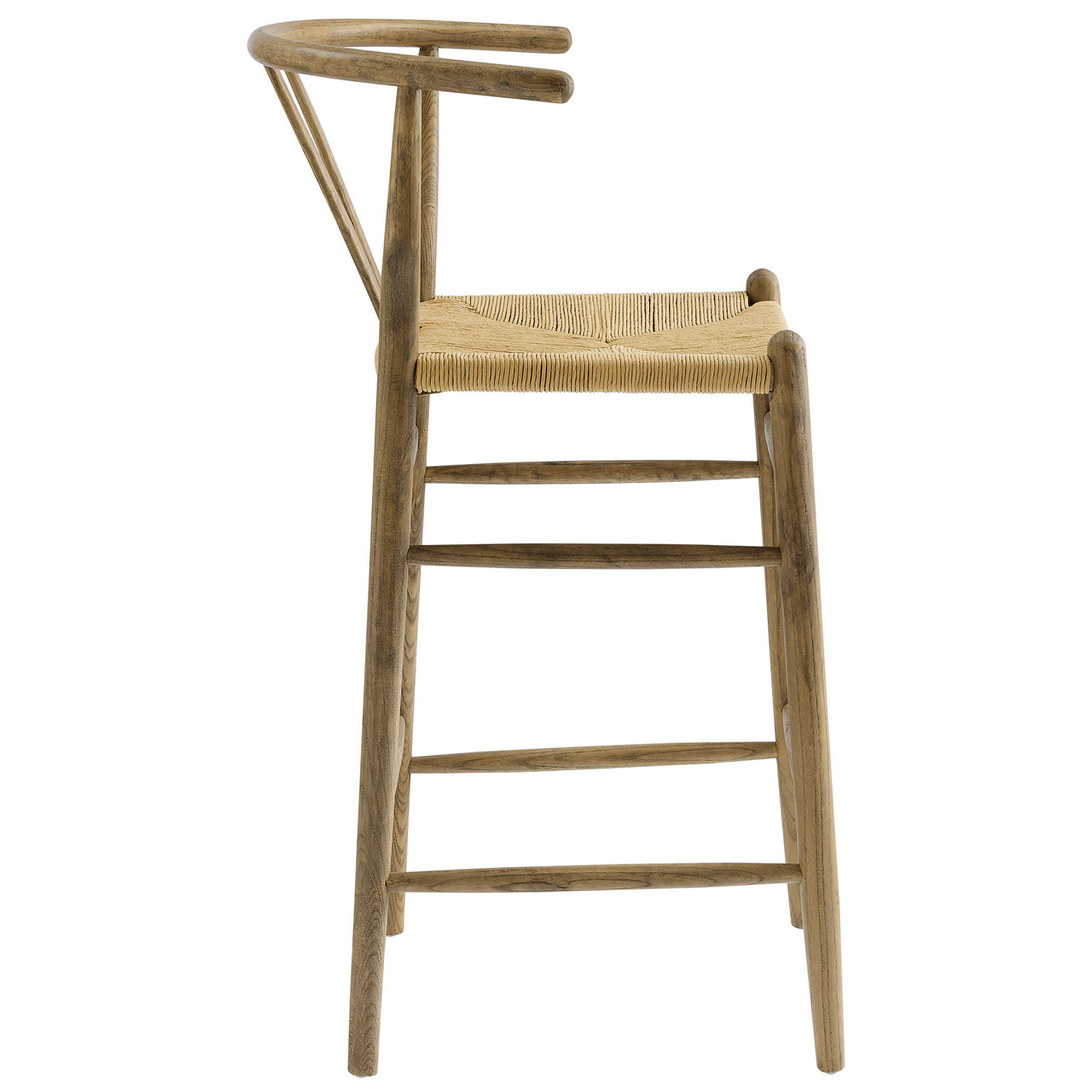 Shaker Wood Bar Stool, Weathered Gray