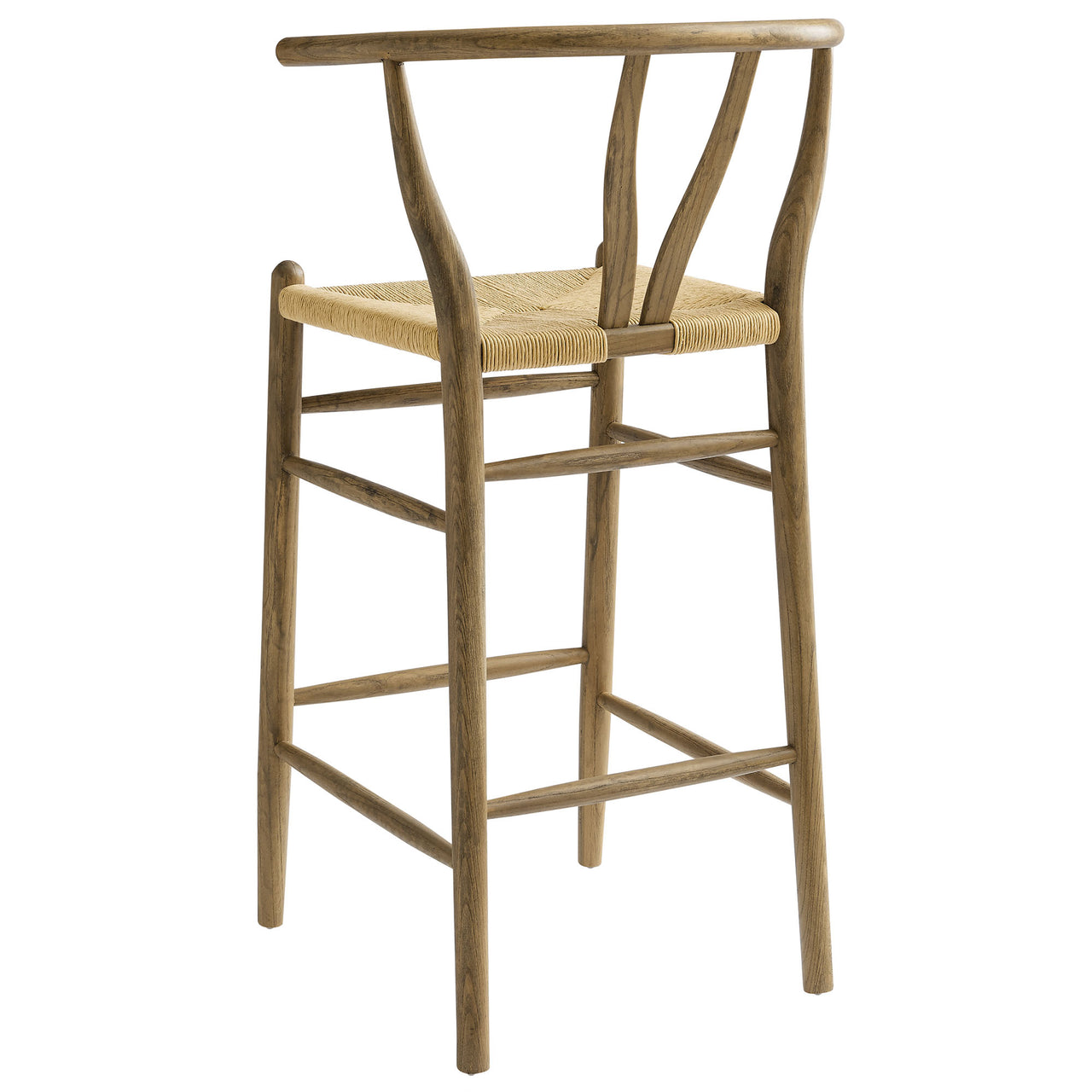 Shaker Wood Bar Stool, Weathered Gray