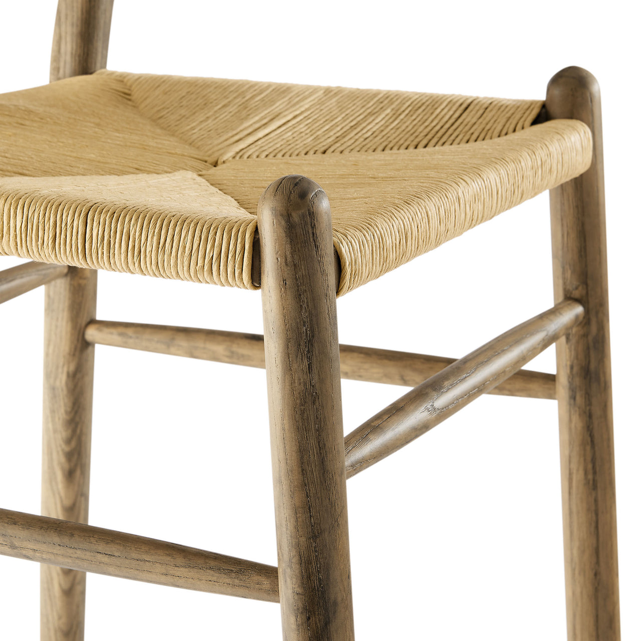 Shaker Wood Bar Stool, Weathered Gray