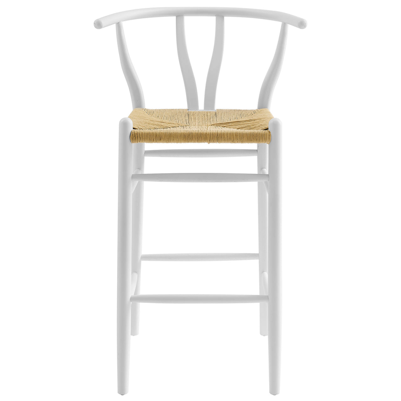 Shaker Wood Bar Stool, White