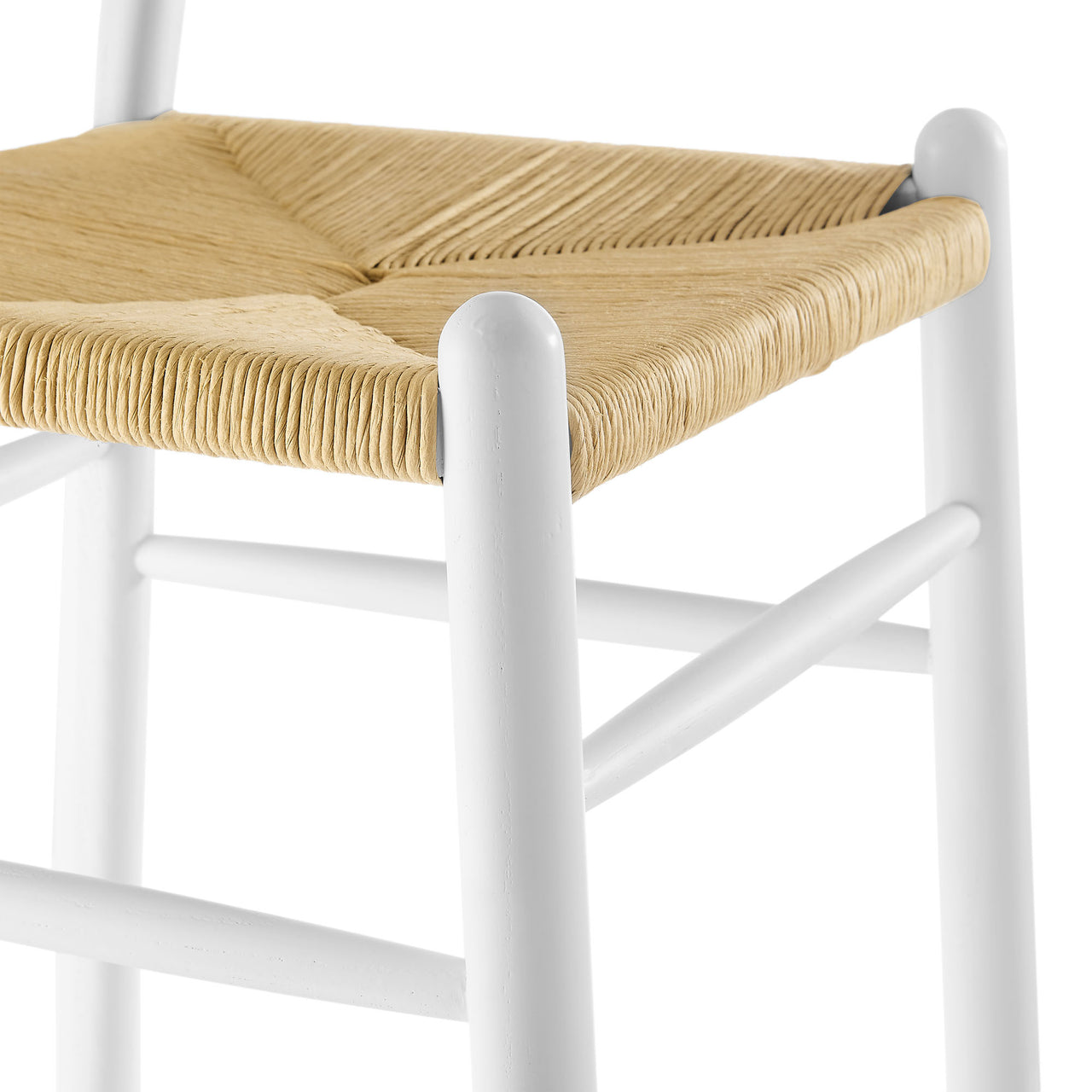 Shaker Wood Bar Stool, White