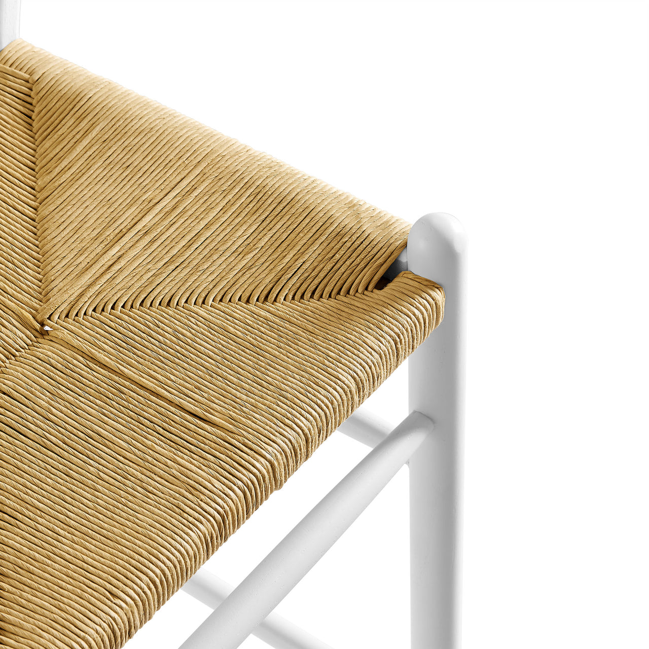 Shaker Wood Bar Stool, White